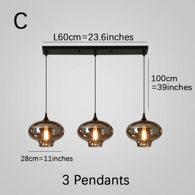 Smoke Gray Island Pendant Lights