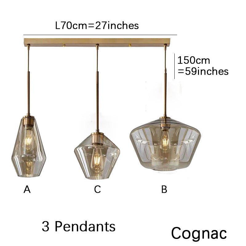 Smoke Gray Bucket Glass Lamp