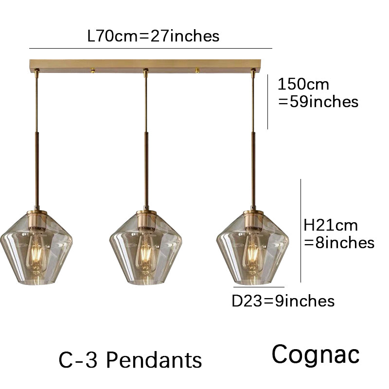 Smoke Gray Bucket Glass Lamp