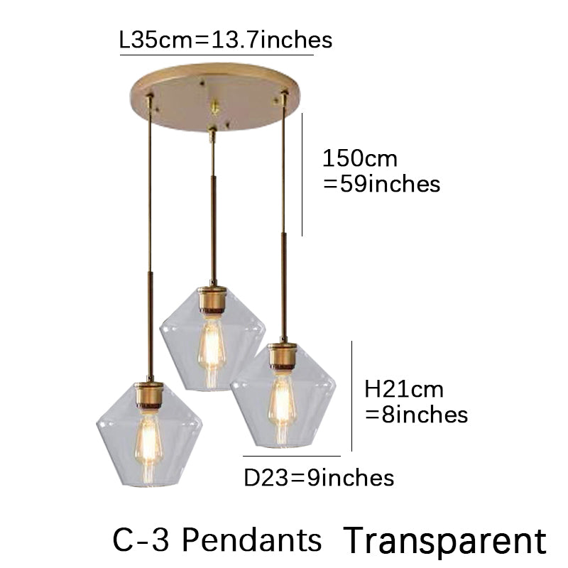 Smoke Gray Bucket Glass Lamp