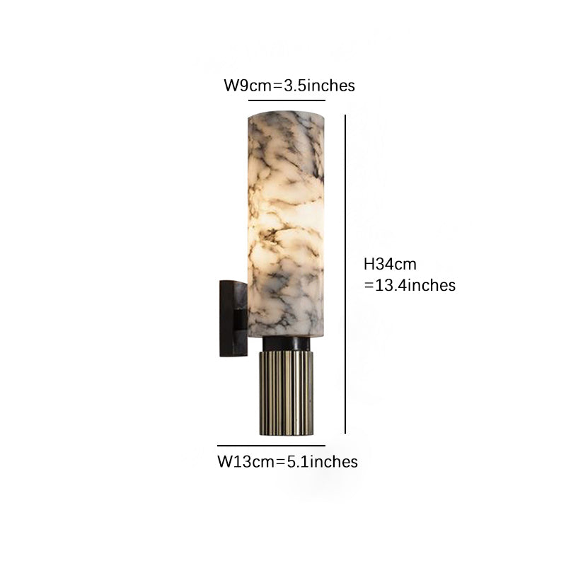 Black Brass Marble Wall Lamp