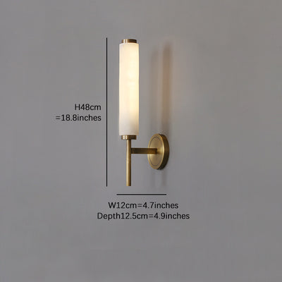 Milk White Long Tube Wall Lamp