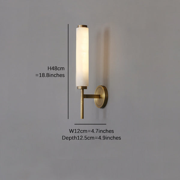 Milk White Long Tube Wall Lamp