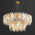 Luxury Steel Glass Chandelier
