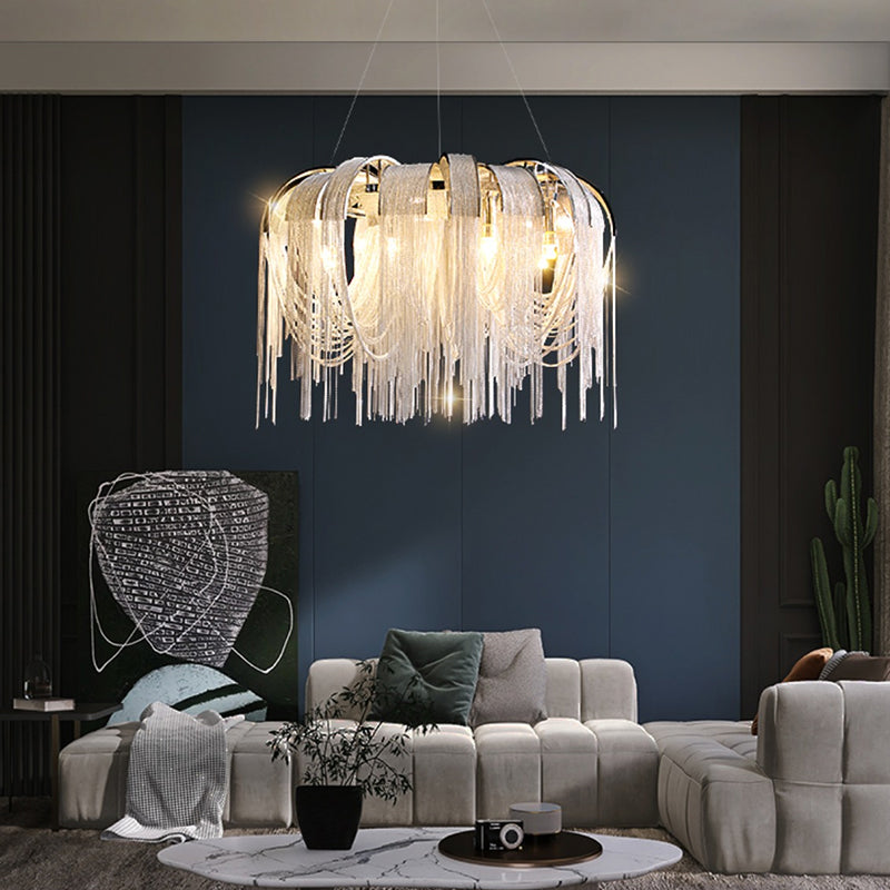 Flower Aluminum Chain Chandelier