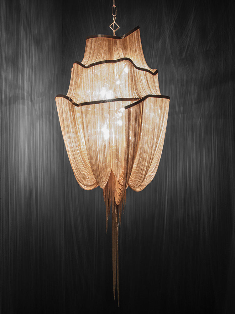 Entrance Aluminum Chain Chandelier
