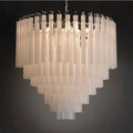 Chrome Triangular Rod Chandelier