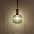 Colorful Striped Glass Pendant Light