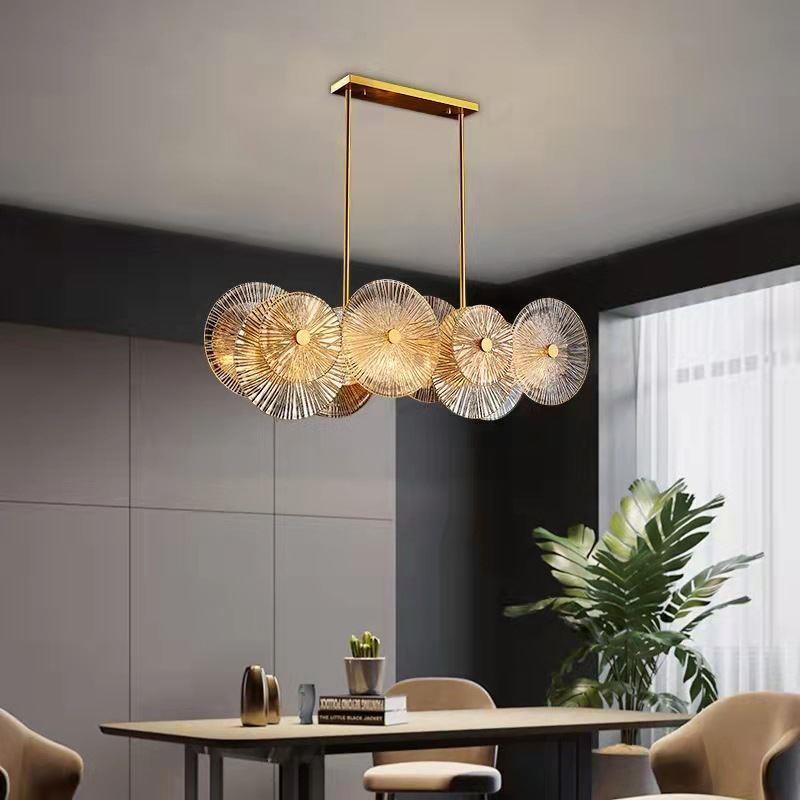 Amber Round Glass Chandelier