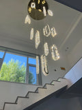Oval Crystal Long Pendant Light