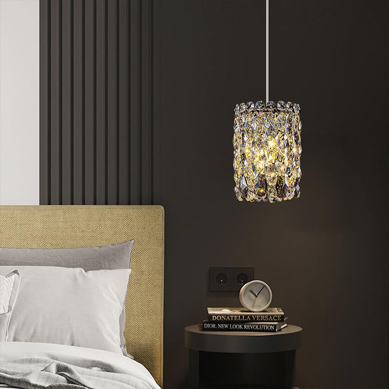 Diamond-Shaped Crystal Bedside Lamp