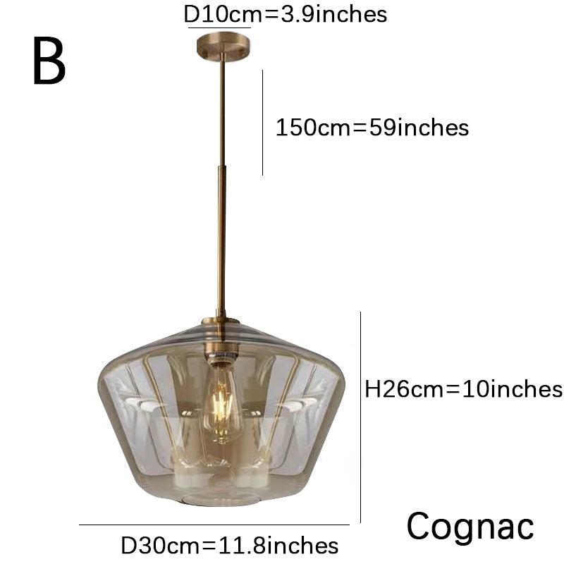 Smoke Gray Bucket Glass Lamp