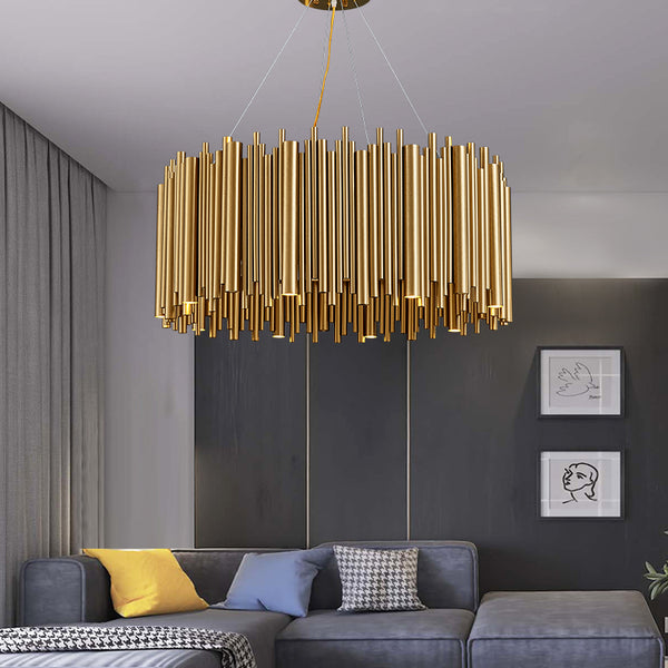 Stainless Steel Tube Chandelier
