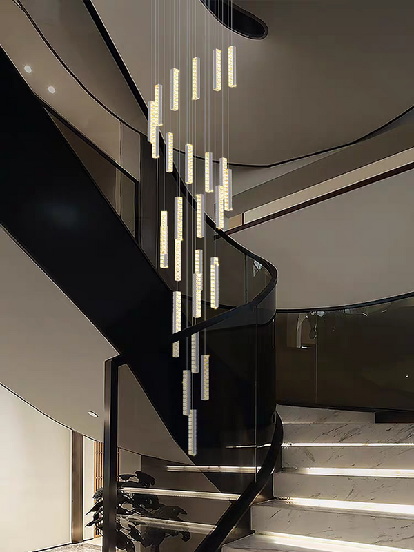 Three-sided Crystal Staircase Light
