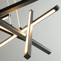 Modern Black Art Linear Chandelier