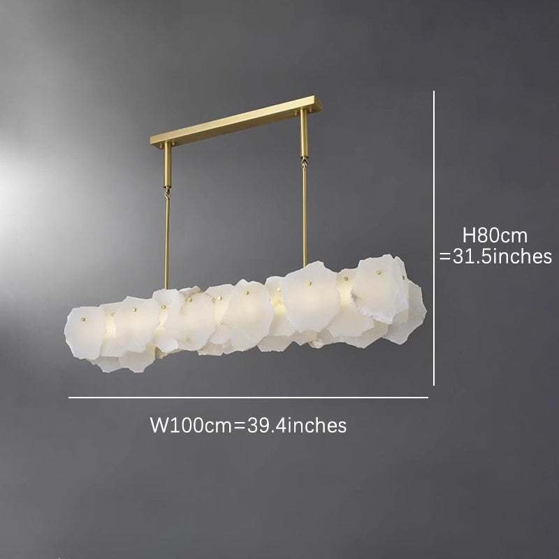 Natural Alabaster Ring Chandelier