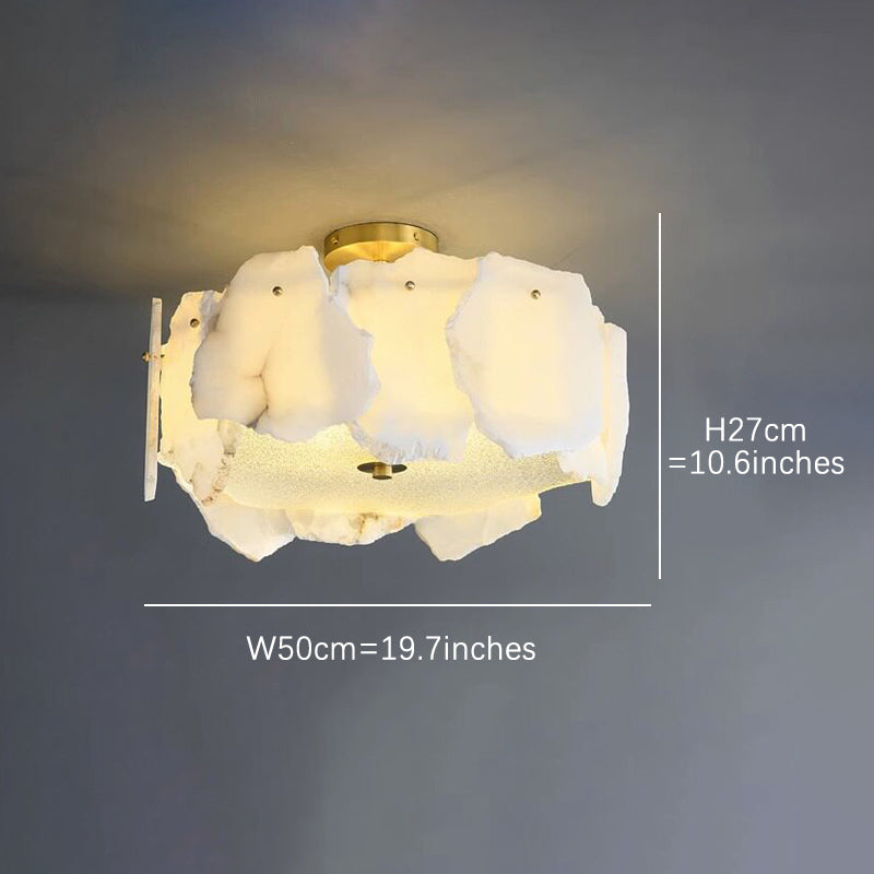 Natural Alabaster Ring Chandelier