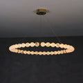 Alabaster Ball Ring Pendant Light