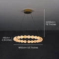 Alabaster Ball Ring Pendant Light