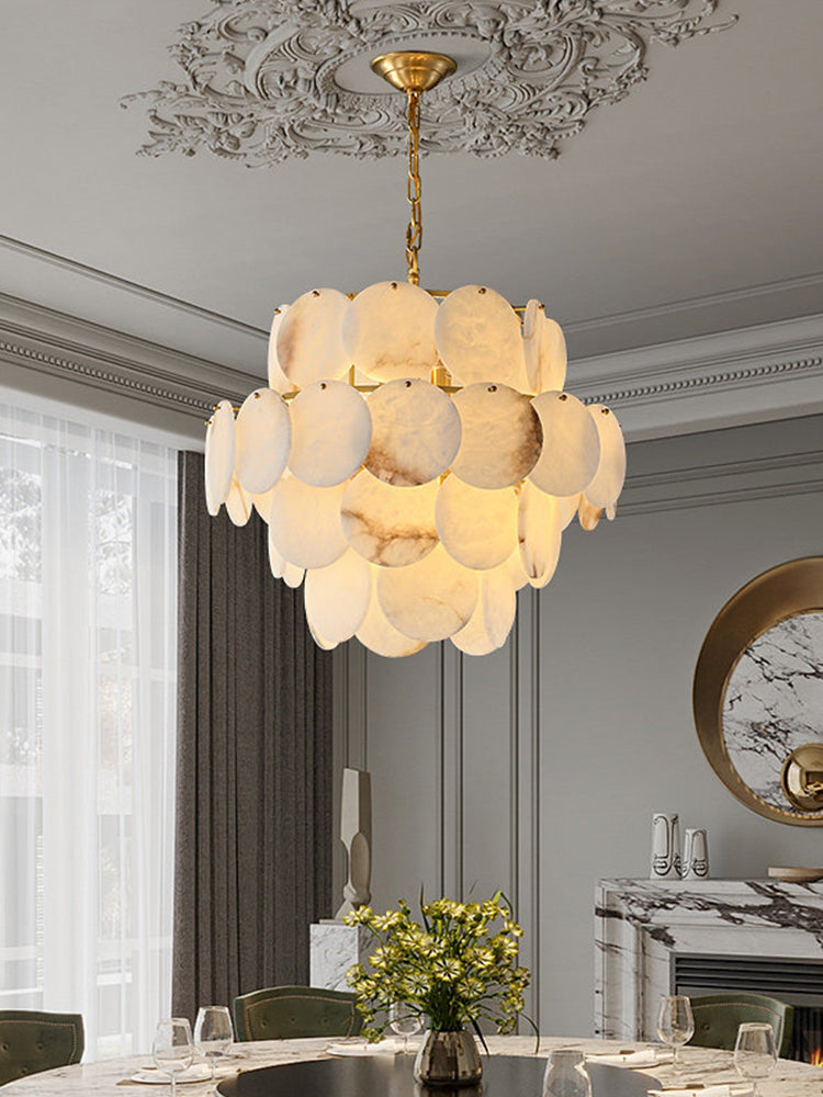 Round Marble Chandelier