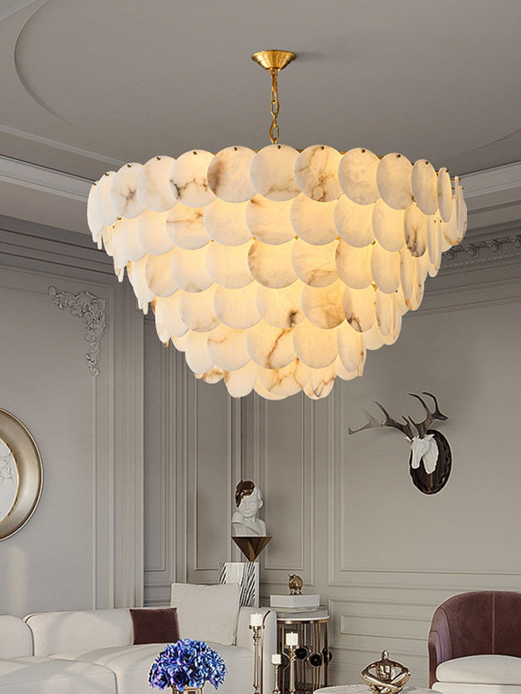 Round Marble Chandelier