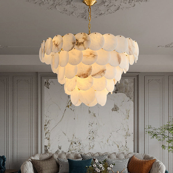 Round Marble Chandelier