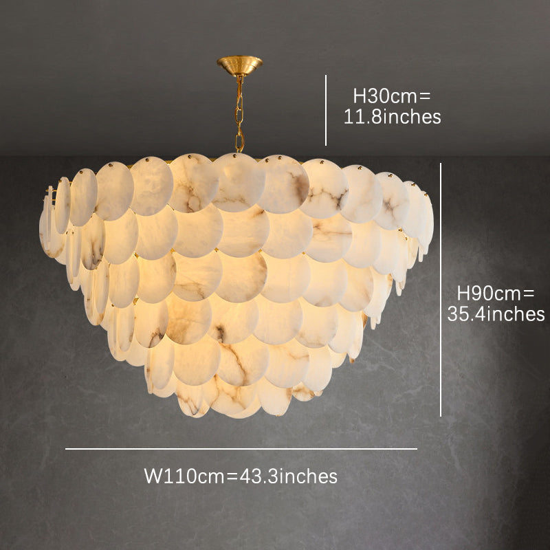 Round Marble Chandelier