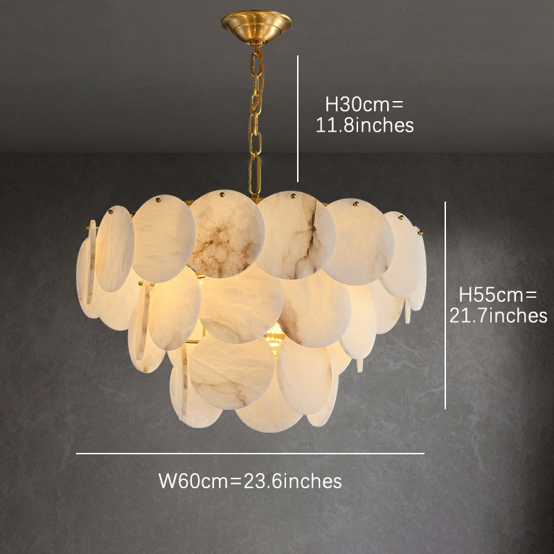 Round Marble Chandelier