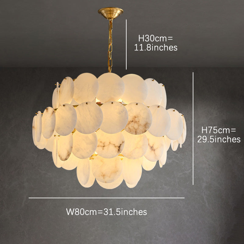 Round Marble Chandelier