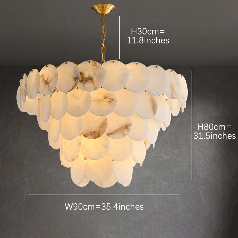 Round Marble Chandelier