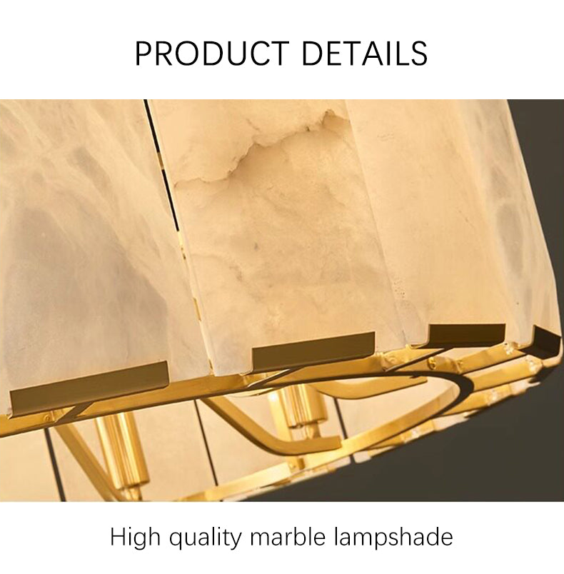 Brass Classic Alabaster Chandelier