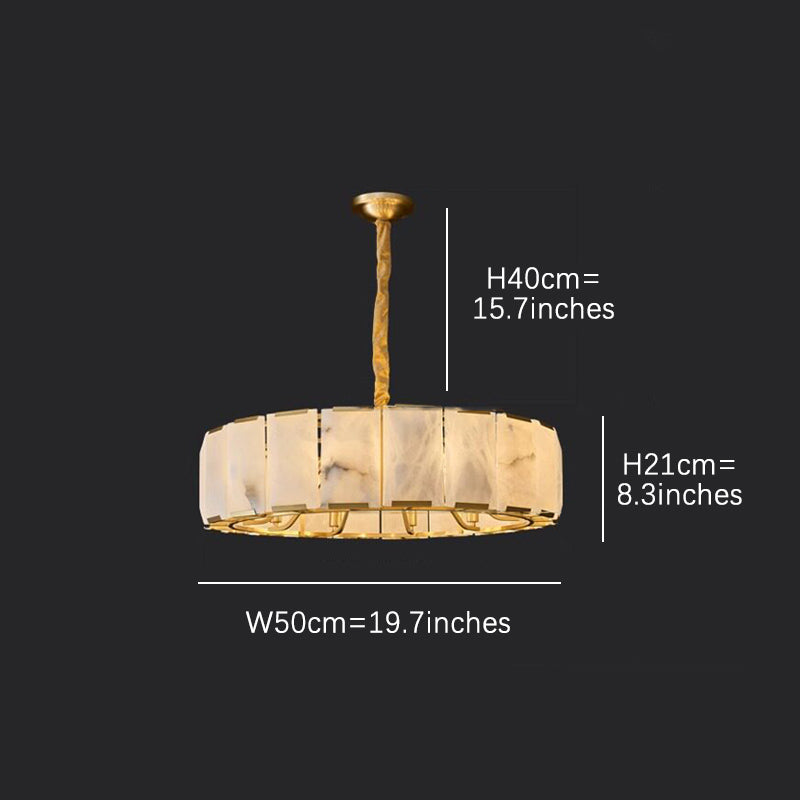 Brass Classic Alabaster Chandelier