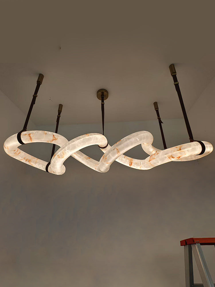 Contemporary Nordic Alabaster Designer Chandelier