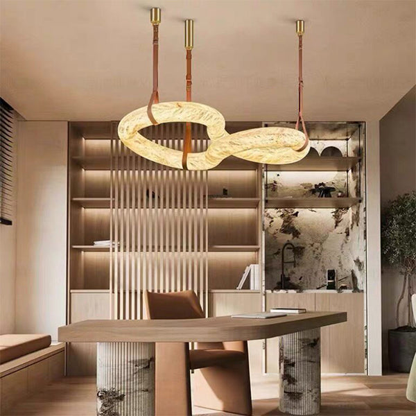 Contemporary Nordic Alabaster Designer Chandelier