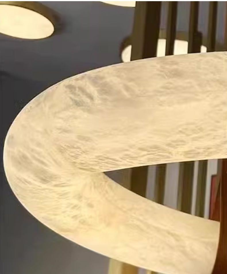 Contemporary Nordic Alabaster Designer Chandelier