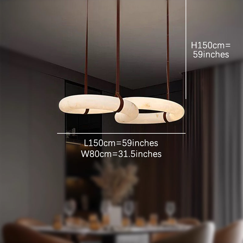 Contemporary Nordic Alabaster Designer Chandelier