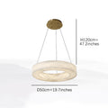 Luxury Ring Alabaster Pendant Chandelier