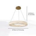 Luxury Ring Alabaster Pendant Chandelier