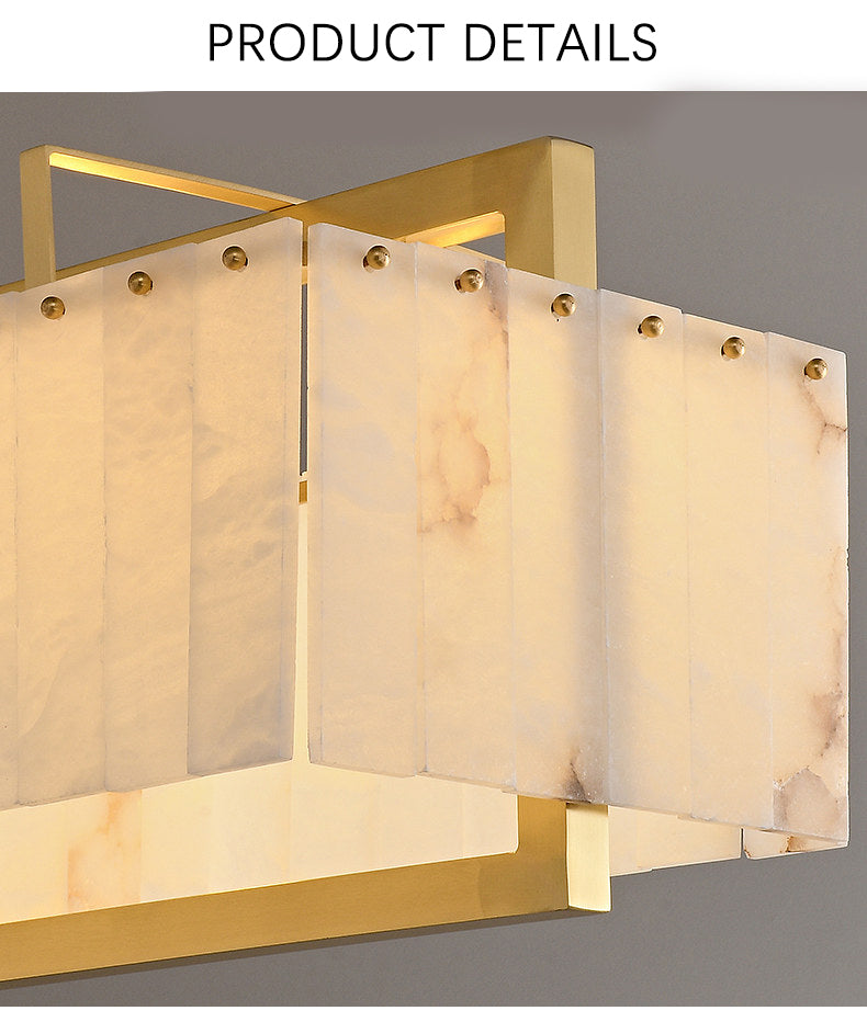 Modern Round Alabaster Chandelier