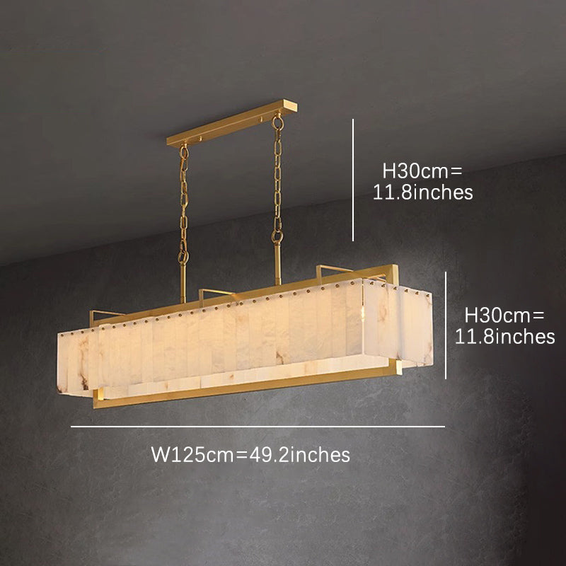 Modern Round Alabaster Chandelier