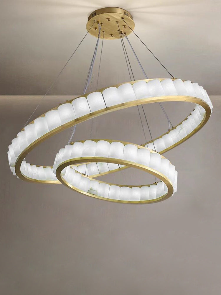 Marble Alabaster Ring Chandelier