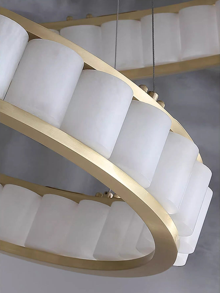 Marble Alabaster Ring Chandelier