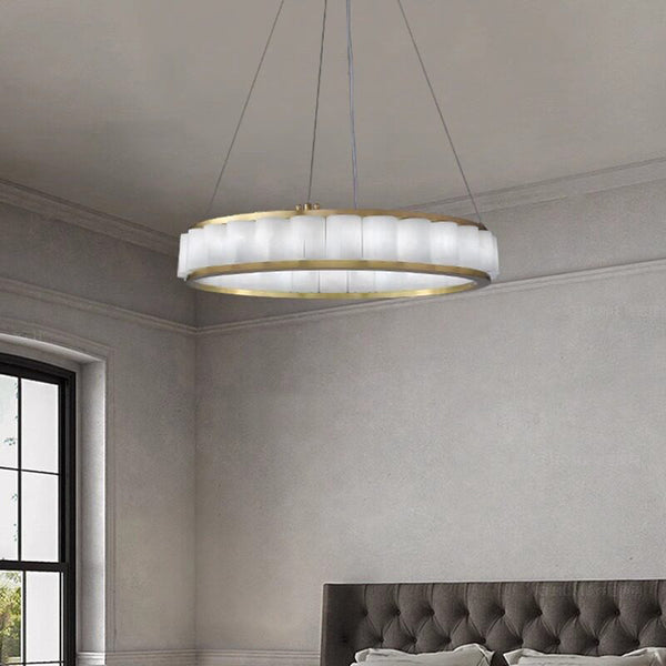 Marble Alabaster Ring Chandelier