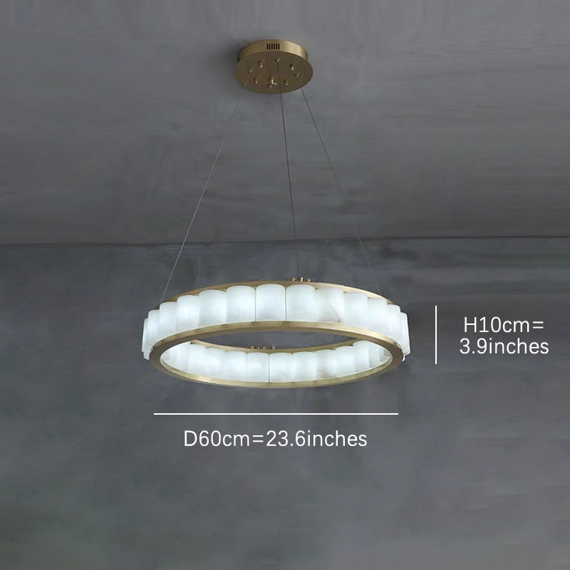 Marble Alabaster Ring Chandelier