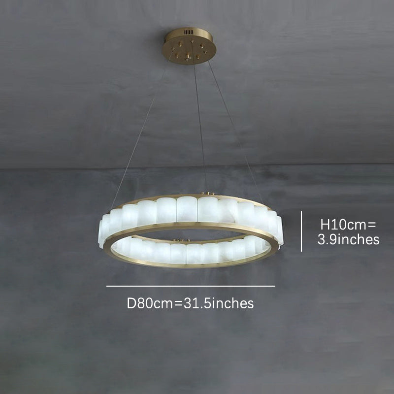 Marble Alabaster Ring Chandelier