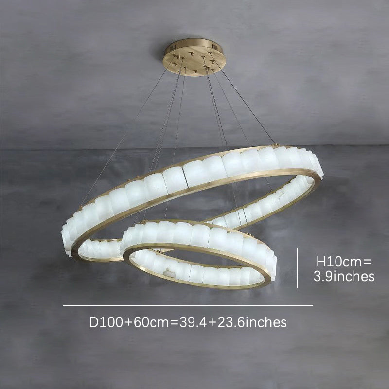 Marble Alabaster Ring Chandelier