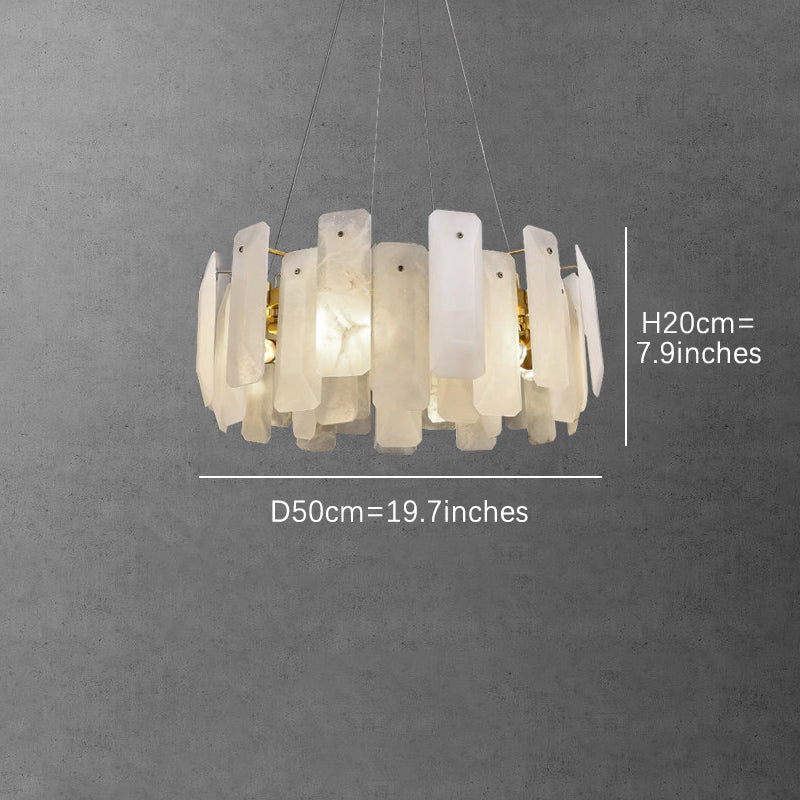 Natural Stone Round Pendant Chandelier