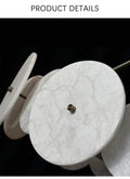 Modern White Marble Alabaster Round Lamp