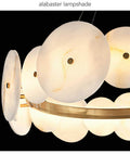Modern White Marble Alabaster Round Lamp