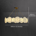 Modern White Marble Alabaster Round Lamp